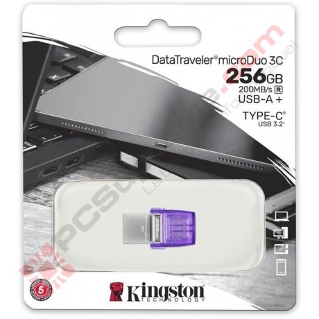 256 GB microDuo 3C USB-A + USB-C
